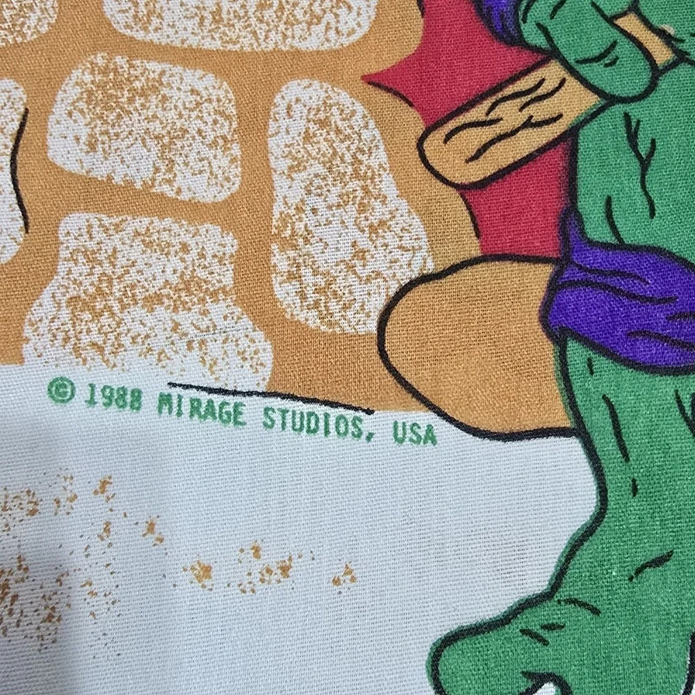 Vintage 1988 TMNT Teenage Mutant Ninja‎ Turtles Pillowcase 29x19 Bright Colors